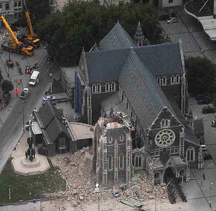 earthquake in new zealand christchurch. ChristChurch Cathedral in New