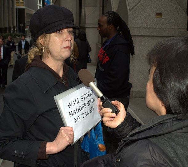 Protestor in Wake of Financial Meltdown 2009