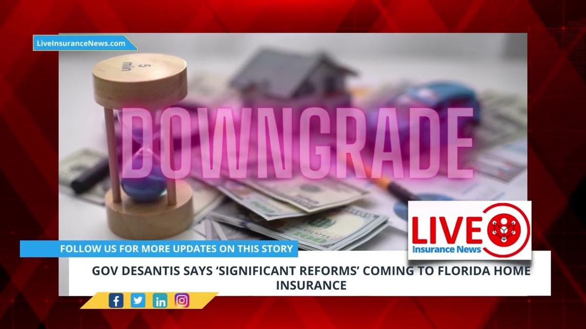 'Video thumbnail for Insurance News - Gov Desantis Says ‘Significant Reforms’ Coming to Florida Home Insurance'