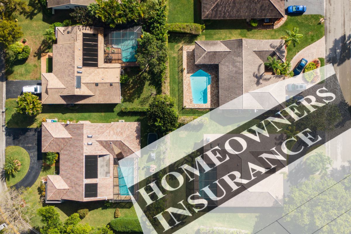 Home Insurance Policy - Aerial view of houses