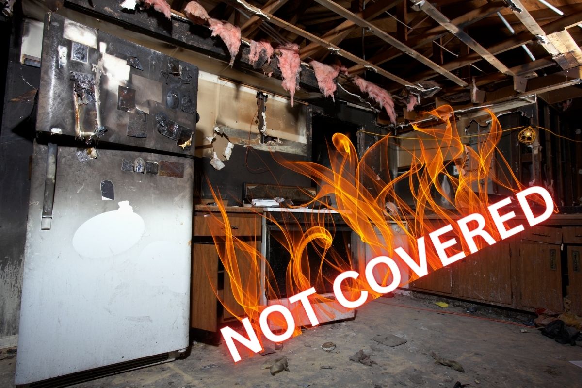 Home insurance fire damage not covered