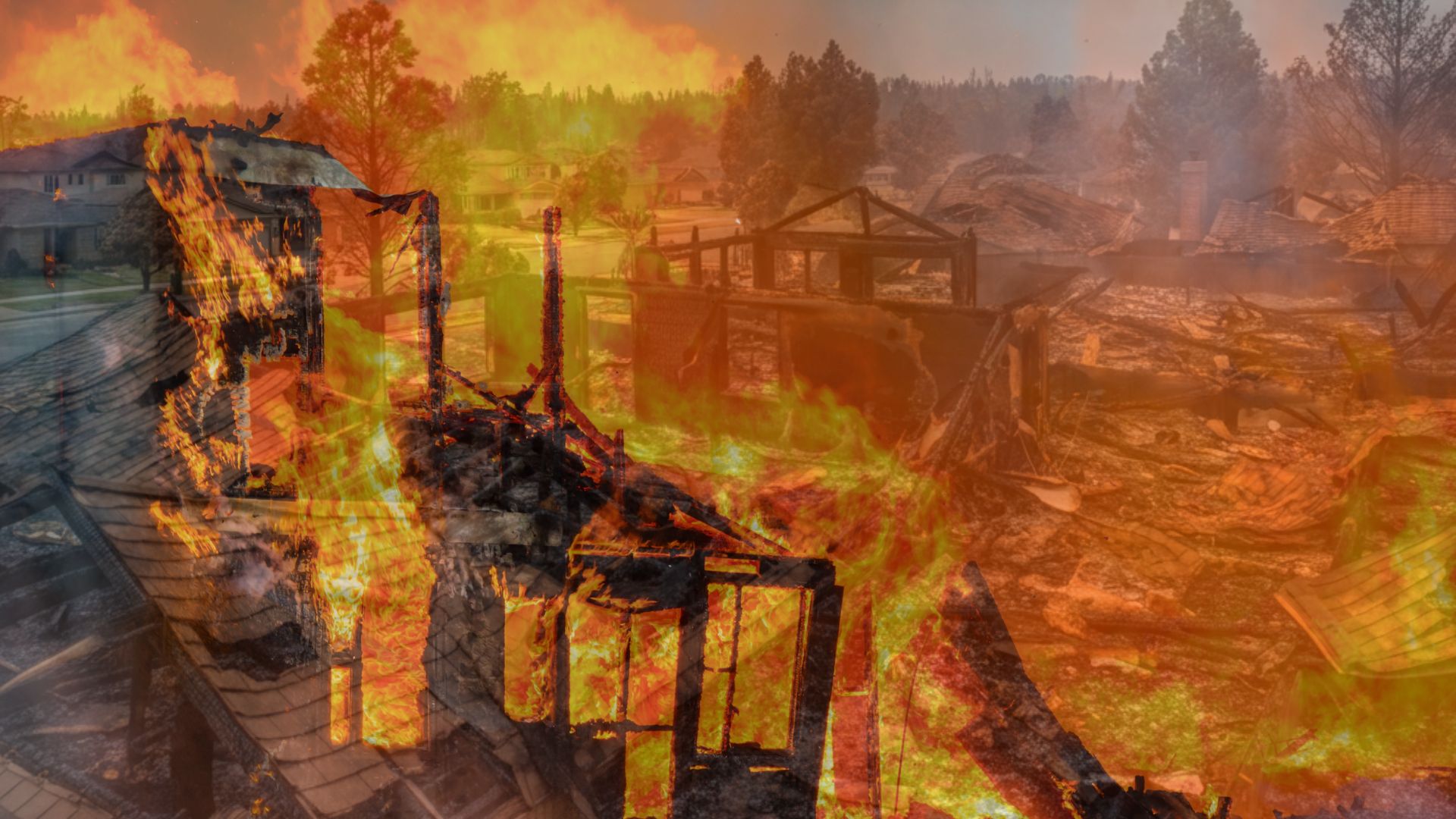 Burned Homes in Eaton Fire